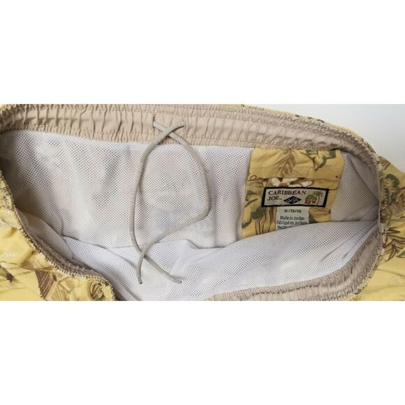 Caribbean Joe Swim Shorts Multicolor Yellow Size XL - Picture 6 of 6